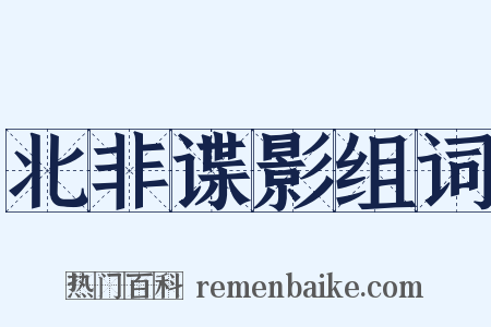 北非谍影组词是什么意思的图片